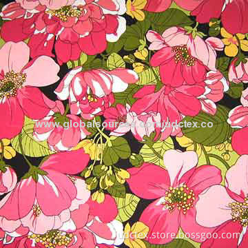 240T Printed Microfiber Polyester Peach Fabric, 58/60-inch Width